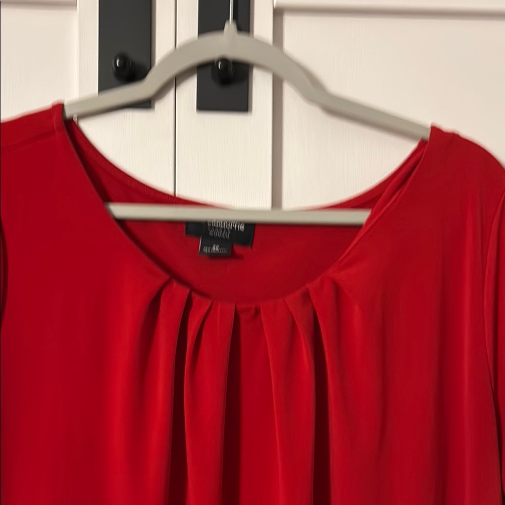 Red Women's Top - Picture 2 of 3